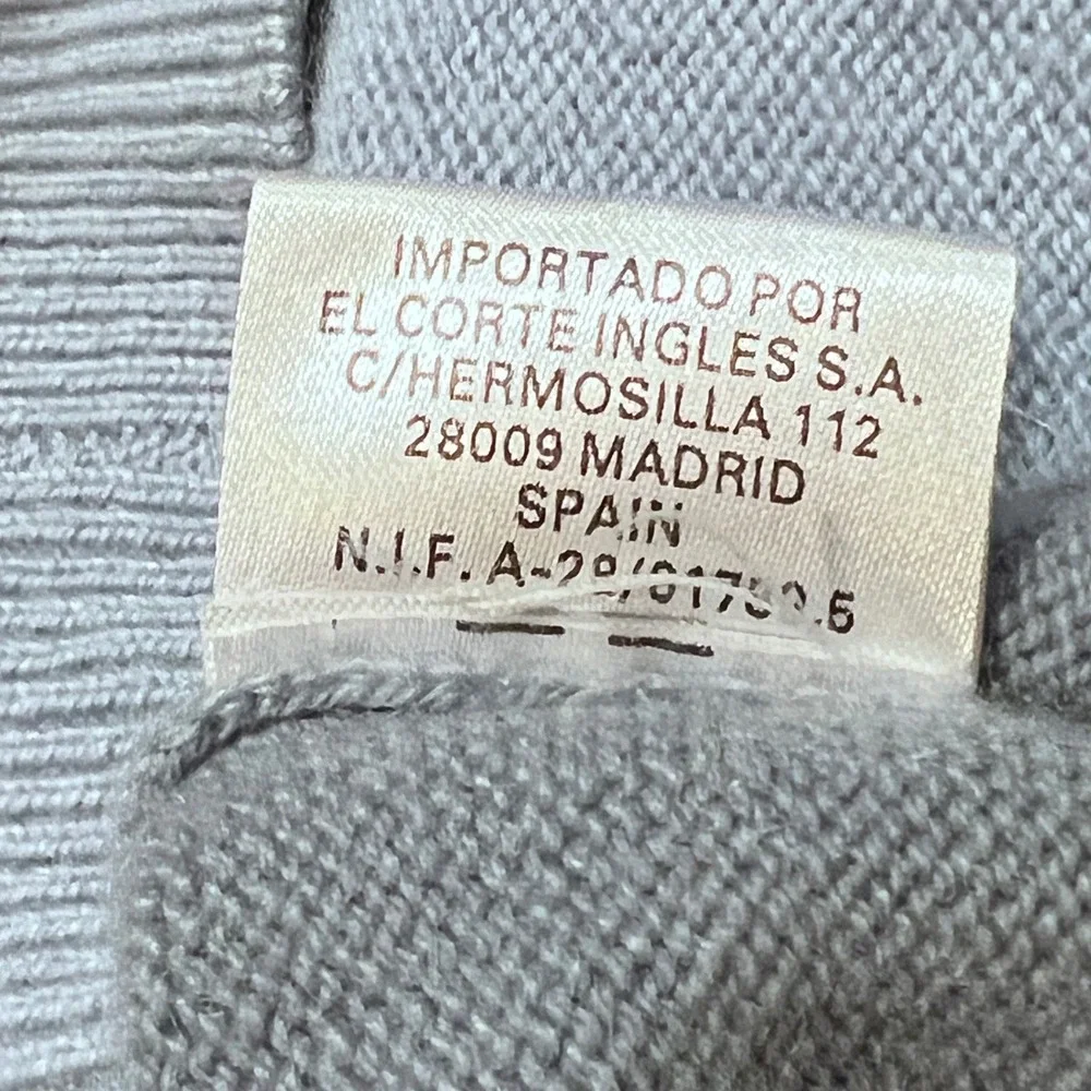 Eucidio Tucci Spain Mens Soft Blue Cashmere‎ Crewneck Sweater Size Medium READ